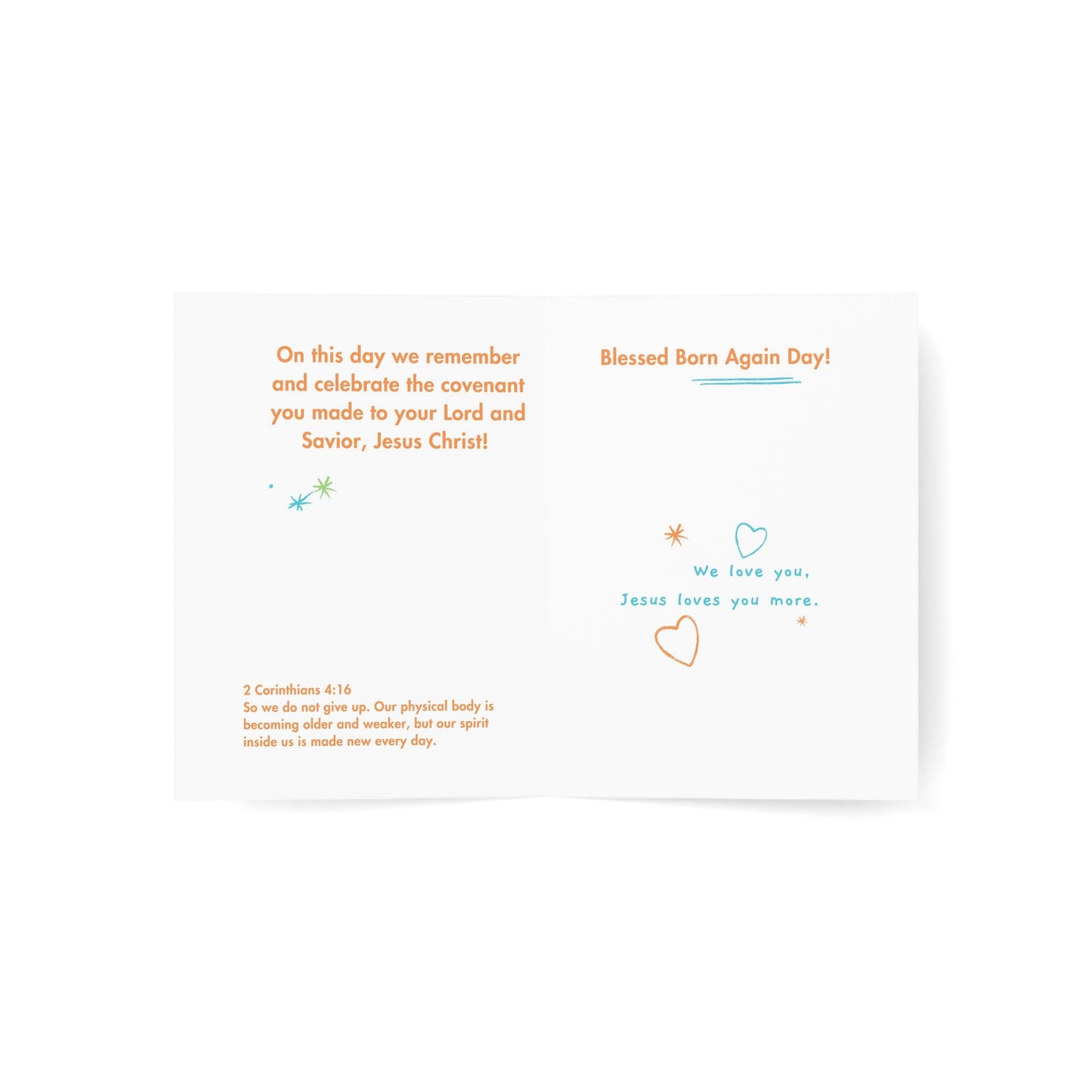 Saved, Washed, Cleansed, Set aapart Greeting Cards (1, 10, 30, and 50pcs)