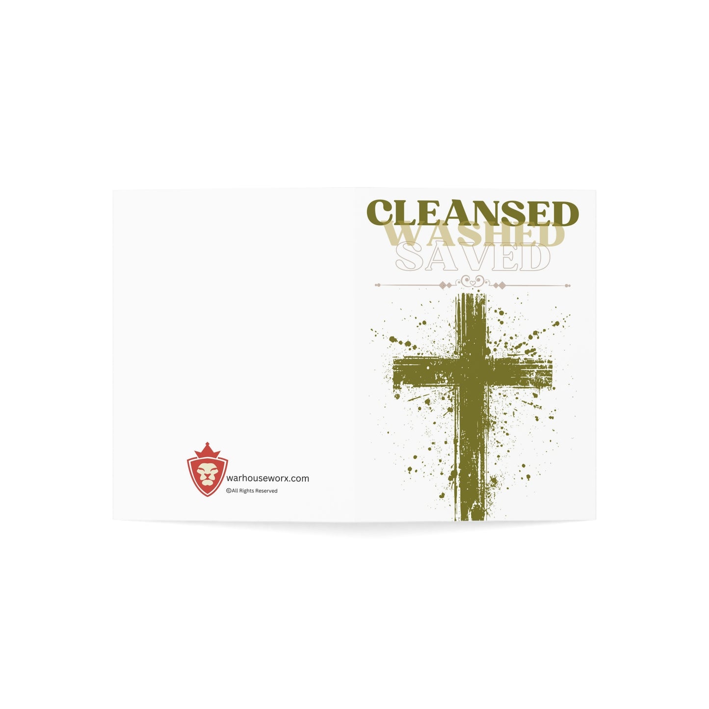 Cleansed, Washed, Saved  Greeting Cards (1, 10, 30, and 50pcs)